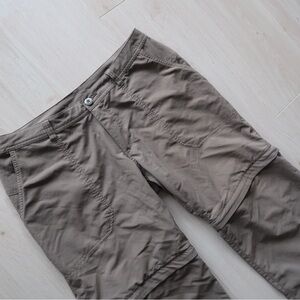 Patagonia Women’s Zip Off Convertible Green/Brown Hiking Pants - Size 10